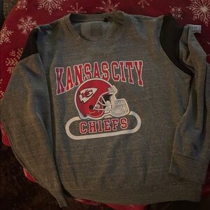 NFL Kansas City Chiefs Gray and Black Sweatshirt
